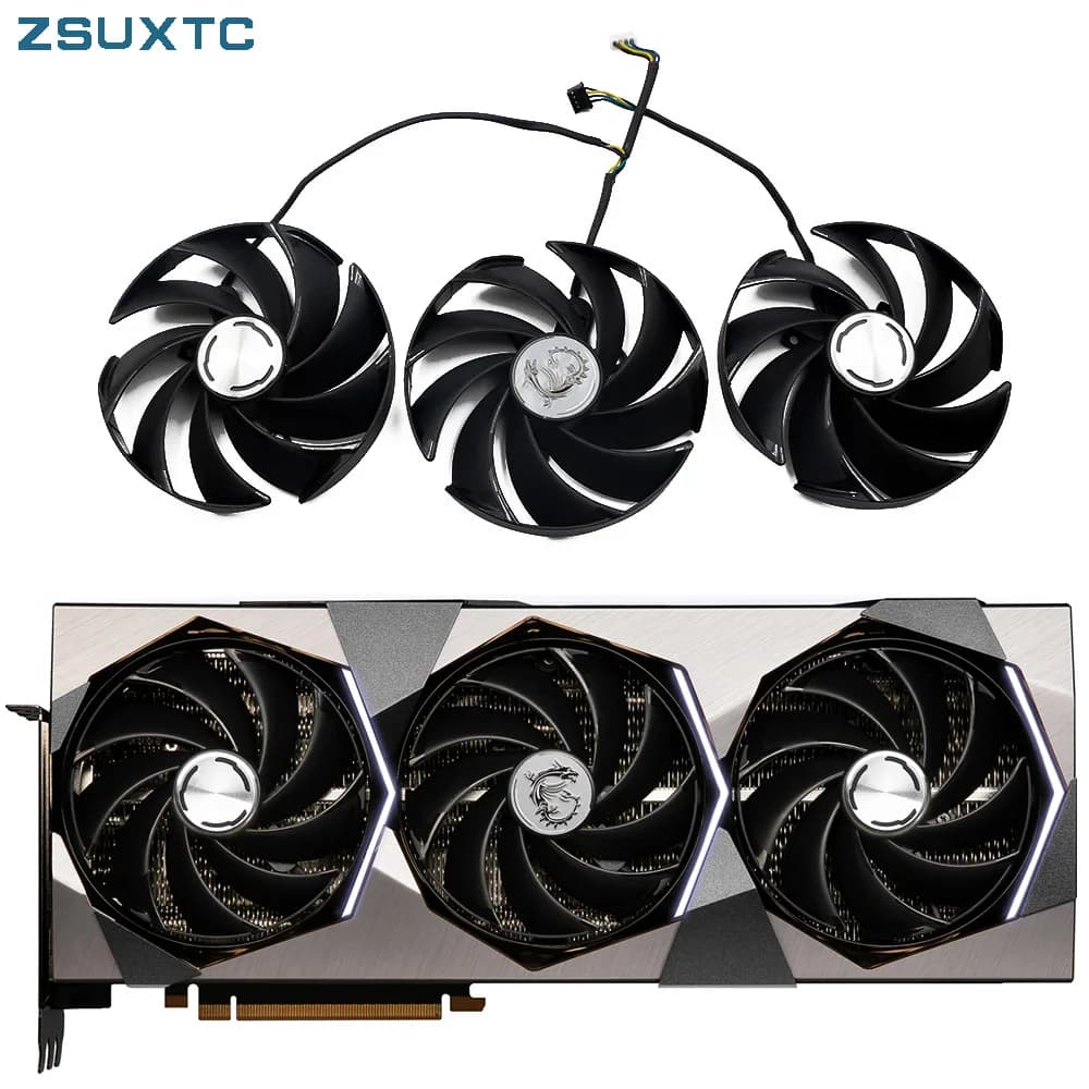 95MM PLD10020B12H For MSI GeForce RTX 4070 Ti 4080 4090 SUPRIM X Video Card Fan RTX4080 RTX4090 Graphics Card Fan