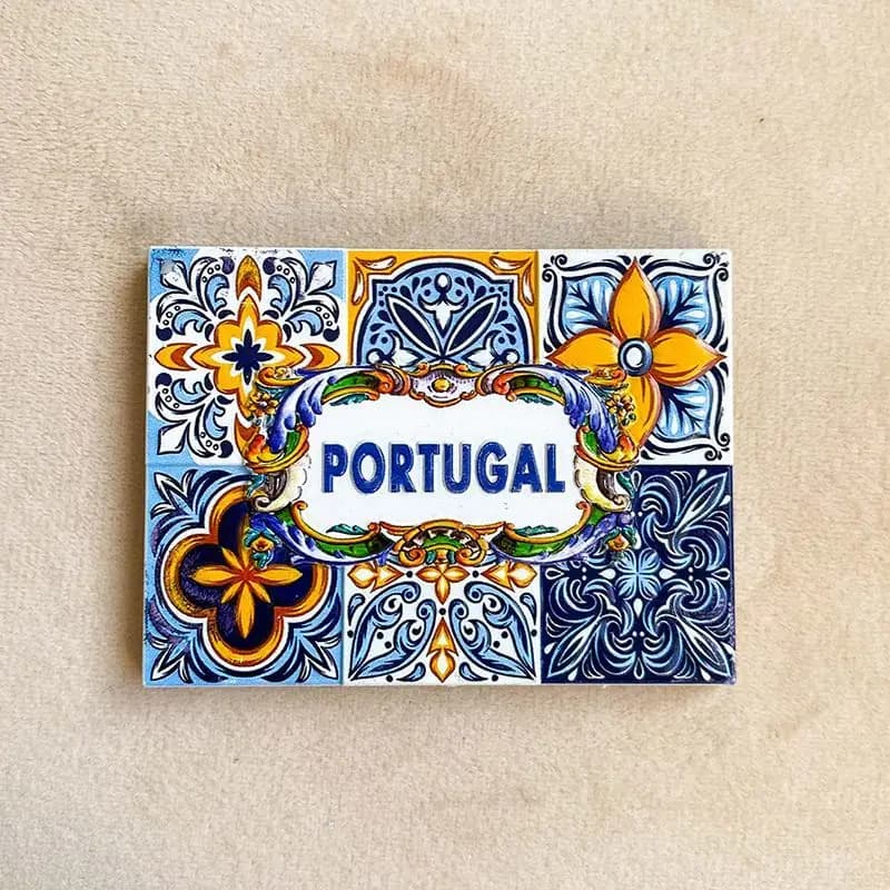 3D Resina Portogallo Azulejo Piastrella Modello Magnete da frigorifero Magnete Frigo Calamite Decorazione della stanza Simpatici magneti da frigorifero Decorazioni per la casa