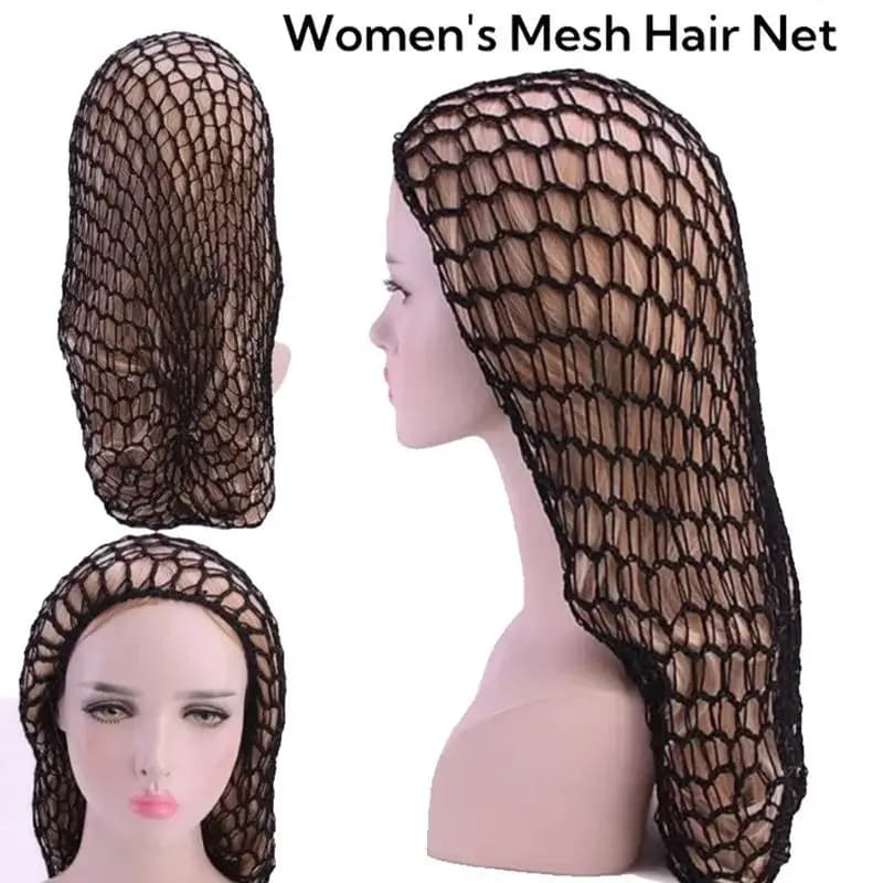 Mesh Hair Net For Sleeping Womens Solid Color Crochet Cap Soft Snood Beauty Accessories For Bedtime Use