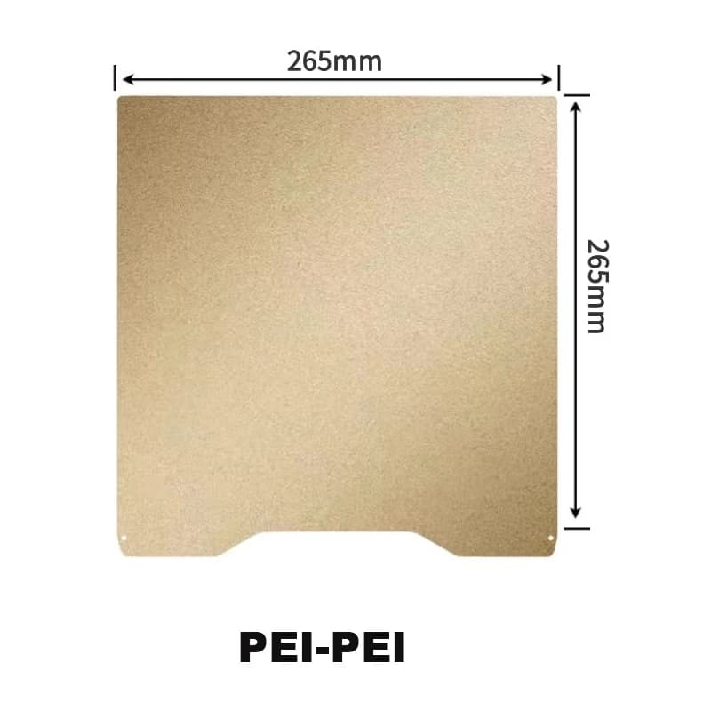 Per Creality Hi Build Plate Double Sided 265*265mm PEI PEO PET PEY Letto termico Lamiera di acciaio per molle per Creality Hi Combo