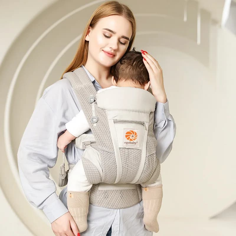 Con scatola e istruzioni Breeze 360 Marsupio ergonomico per tutte le posizioni Zaino avvolgente 0-36 M