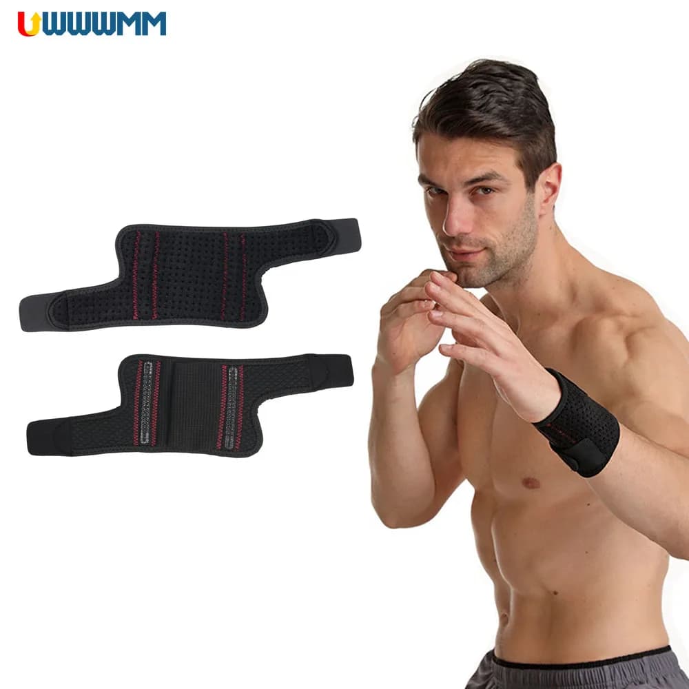 1 pz fascia di supporto per polso a compressione regolabile donna uomo polso palestra tutore supporto tutore fascia da polso sollevamento pesi
