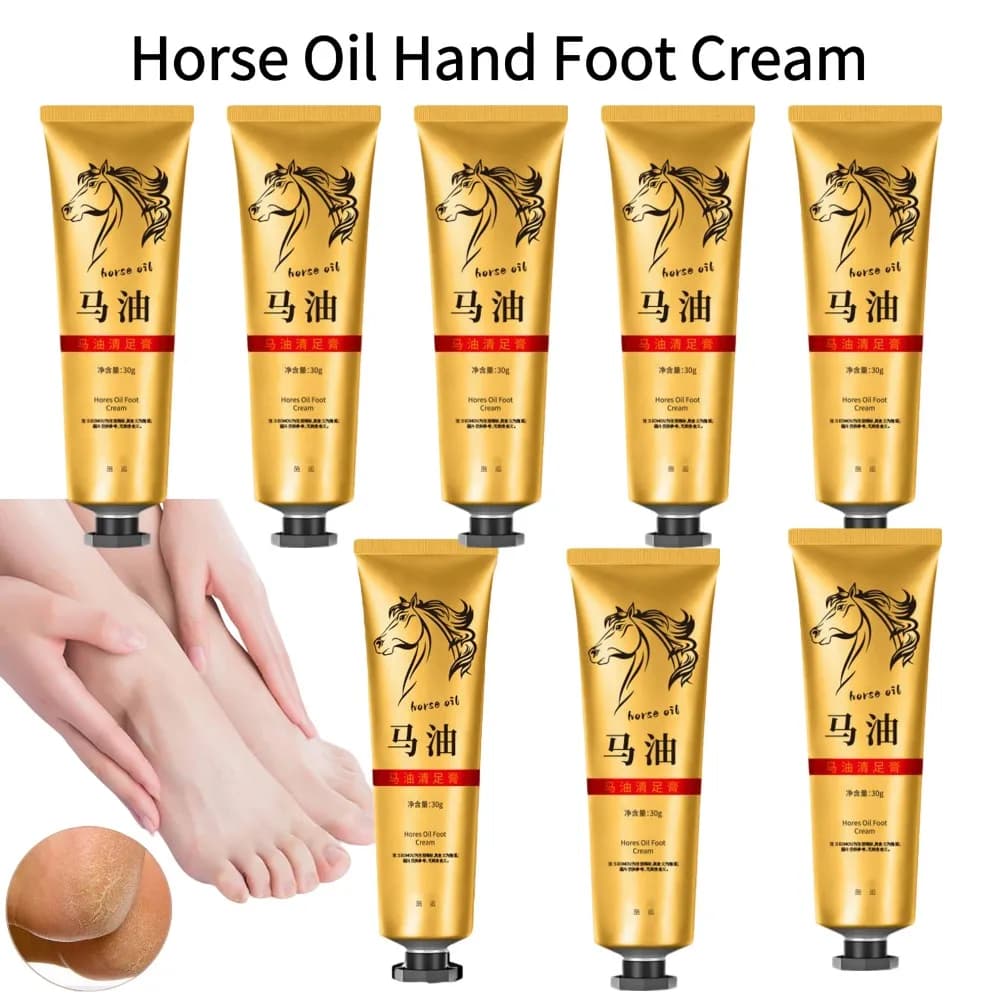 Horse Oil Hand Foot Cream Skin Care Premium Moisturizing Suitable Dry Skin Hands Feet Repairing Balm Cracked Cream Soften Skin