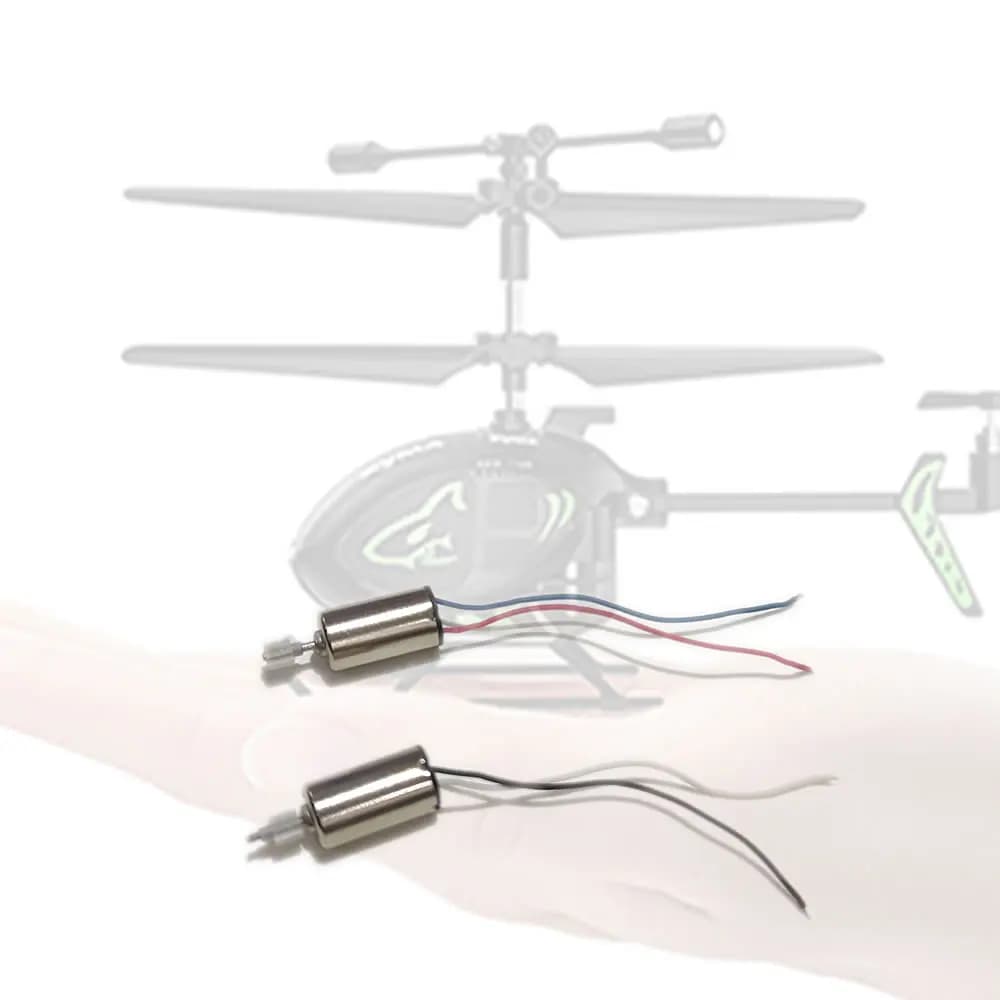 Motore Principale Originale per Mini Elicottero RC Syma S100, 2 Pezzi, Nero Bianco/Rosso Blu, Motori con Cavi