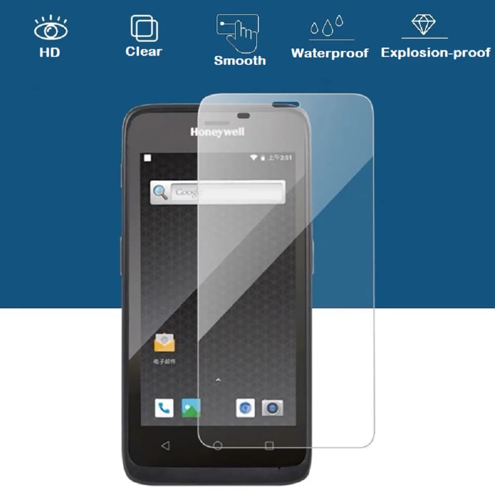5PCS Clear Tempered Glass Screen Protector for Honeywell Scanpal EDA51 Barcode Scanner Mobile Computer,9H HD Protective Film