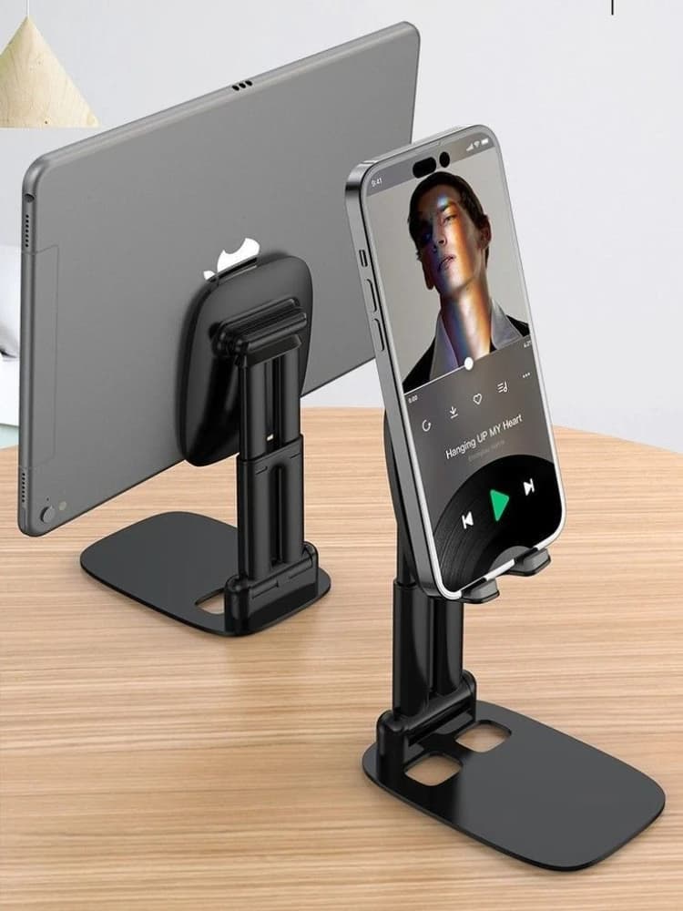 Nuovo Supporto da Tavolo in Metallo Pieghevole per Riprese dall'Alto, Supporto Universale per Telefono, Stabile ed Estensibile, Base Portatile per Smartphone