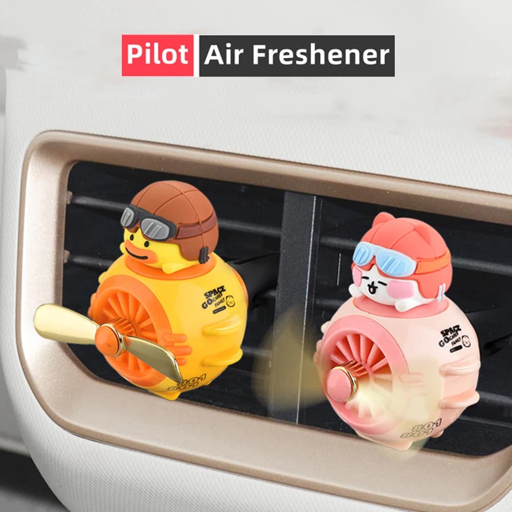 Car Deodorant Bear Pilot Car Accessories Perfume Diffuser For Interior Elica Rotating Exit Fragrance Magnetic Design