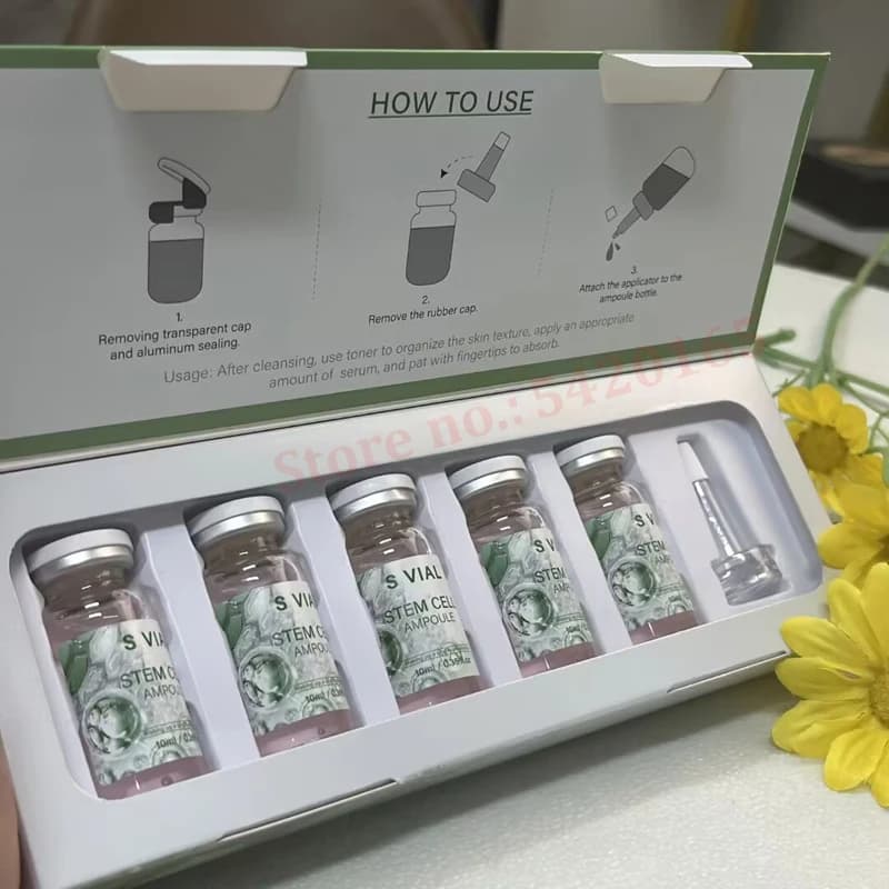 Korean Initial Kit with Niacinamide, Collagen and Extracts of Herbs, Siero for Skin Care of Face, Whitening and Hydrating Deep, 10ml*5 Fiale