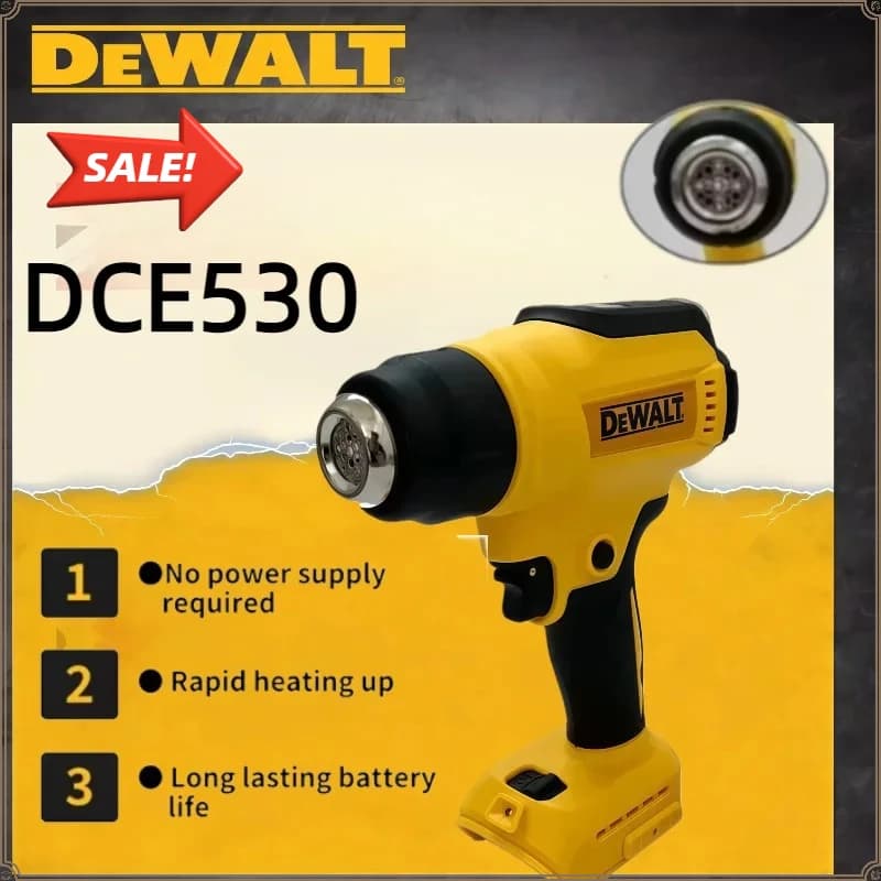 Pistola Termica Senza Fili Dewalt DCE530 300W, Soffiatore Termico ad Alta Potenza per Saldatura e Termoretrazione, Compatibile con Batterie Dewalt