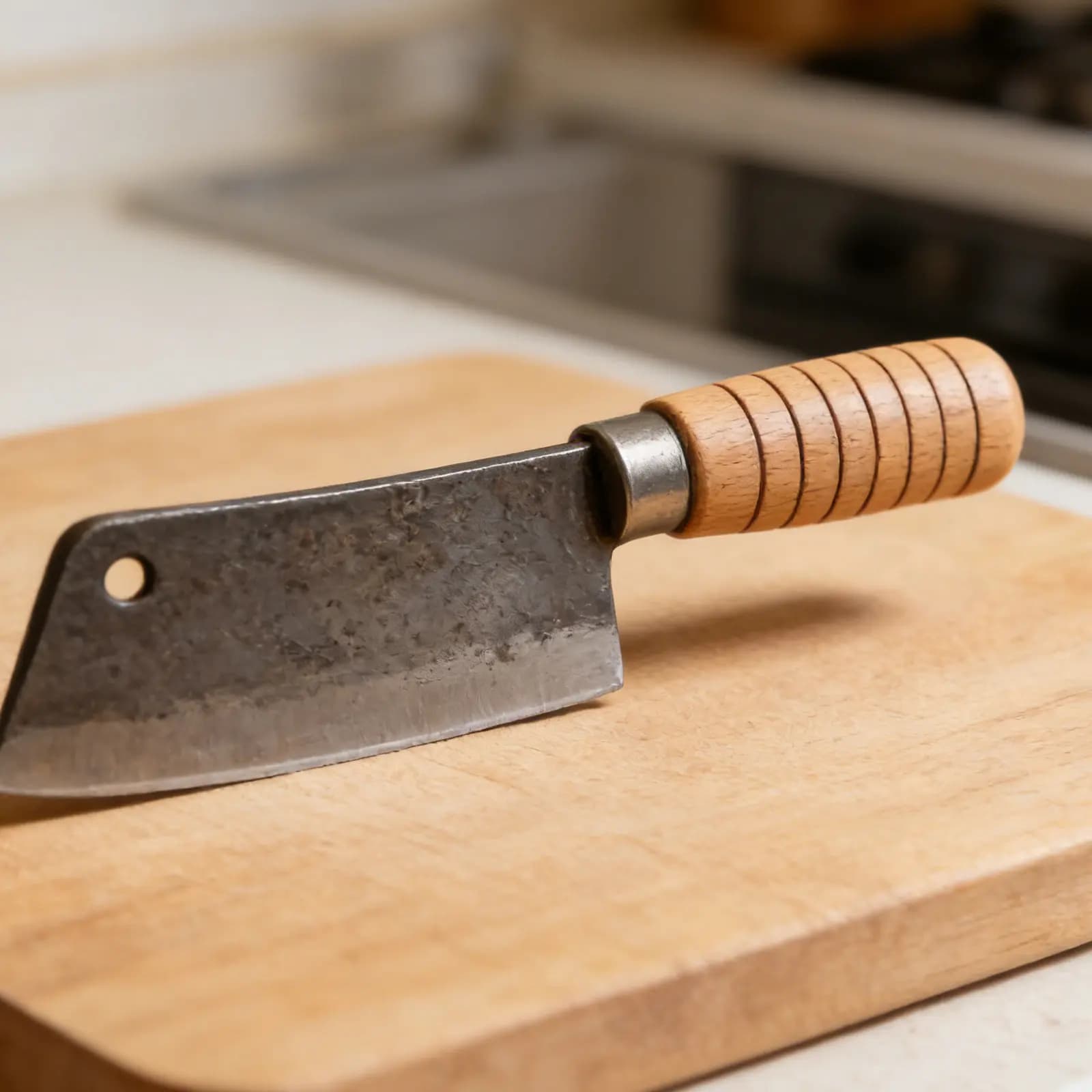 Spare parts in wood for knife, Classic style, Ergonomic handle Comfortable for kitchen knife repair and restoration