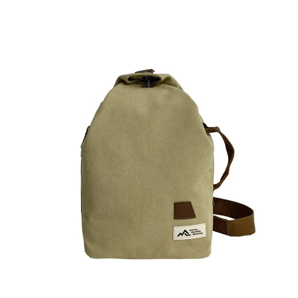 Large Capacity Canvas Chest Bag Minimalist Design Retro Style Male Crossbody Bag Handbag Trend Pattern Single Shoulder Pouch