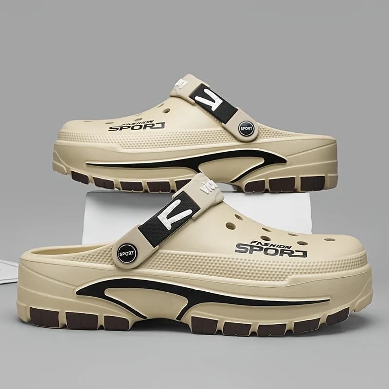 Men EVA Garden Clogs Thick Platform Sandals Non Slip Outdoor Beach Water Shoes Breathable Drainage Slippers Summer Casual Shoes