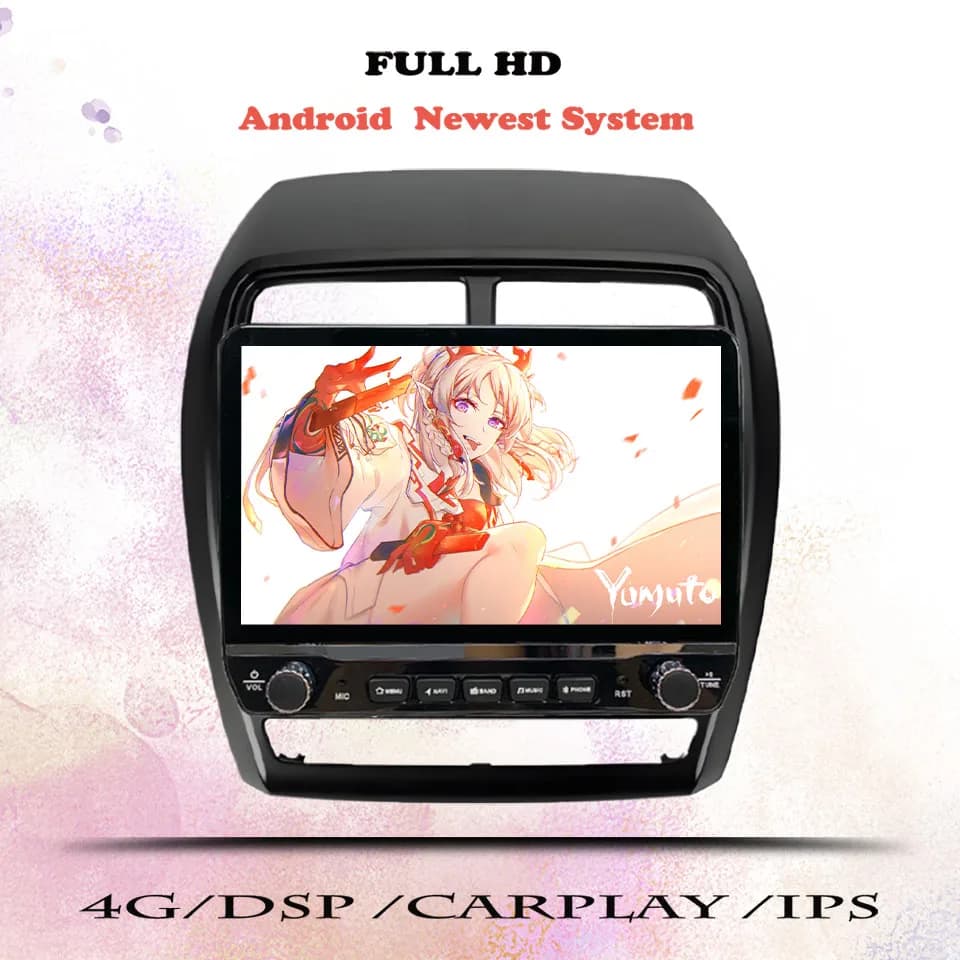 Android 14 8G Ram Autoradio Video Lettore DVD Navigazione GPS Per Mitsubishi Asx 2016 - 2023 Sistemi intelligenti per auto 4G Lte Wifi
