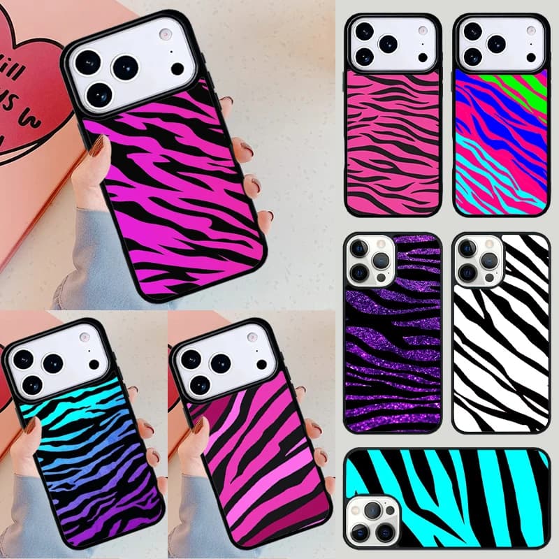 Cover per iPhone con Stampa Zebrata per Apple iPhone 17 Air 16E 15 14 Plus 13 12 11 Pro Max Mini