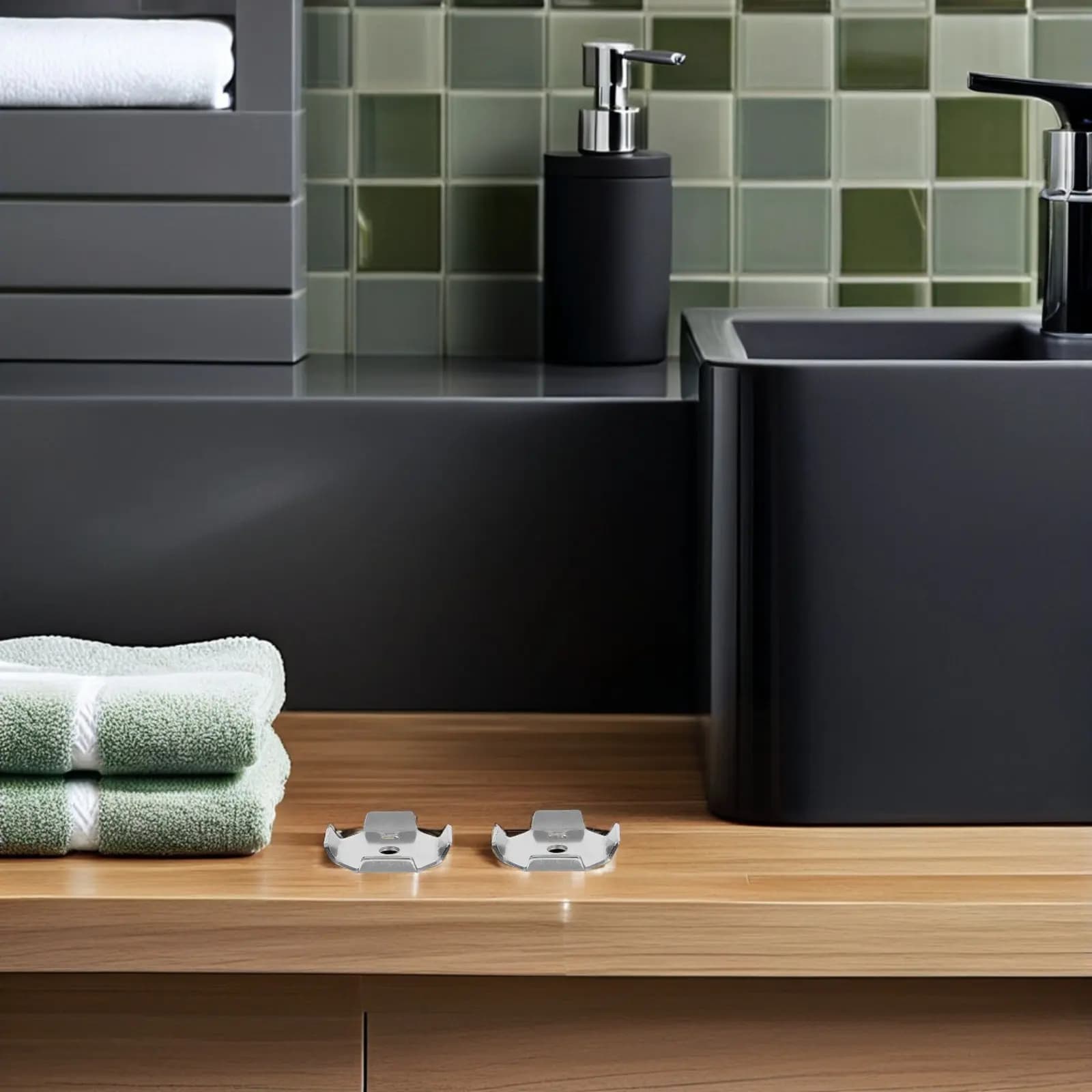 4 Pezzi Accessori Bagno: Kit Riparazione Porta Asciugamani e Porta Carta Igienica in Acciaio Inossidabile