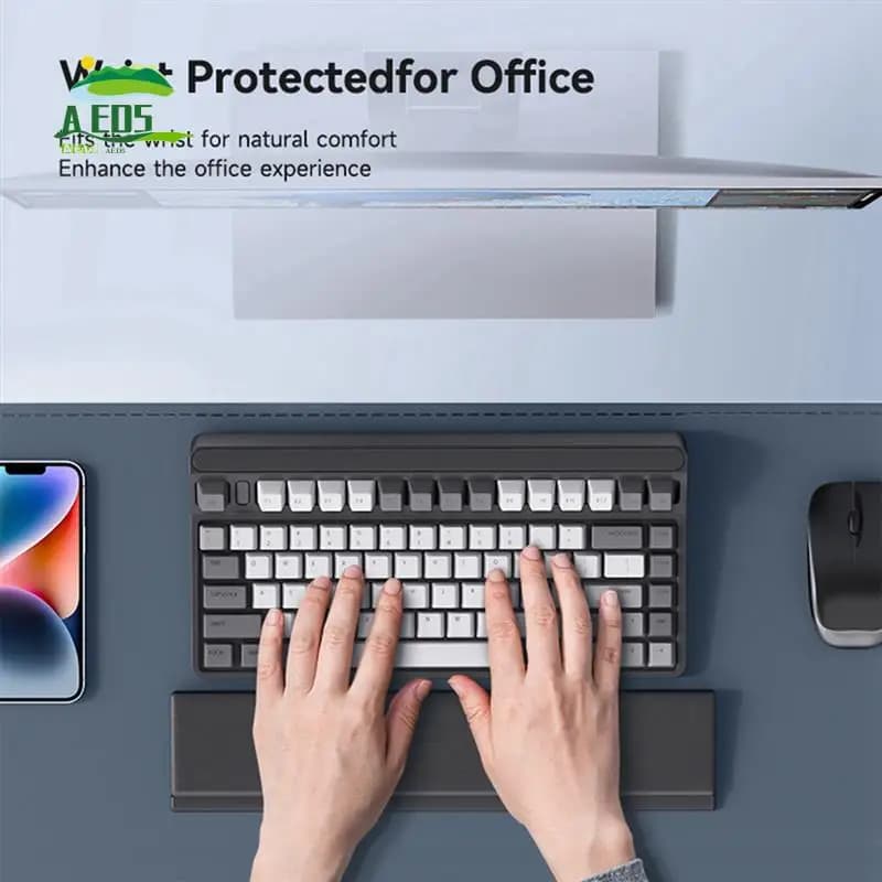 AED5-Scatola portaoggetti da tavolo Tappetino da polso per tastiera meccanica Tappetino da polso per mouse a mano Supporto per palmo Polso per digitazione da ufficio