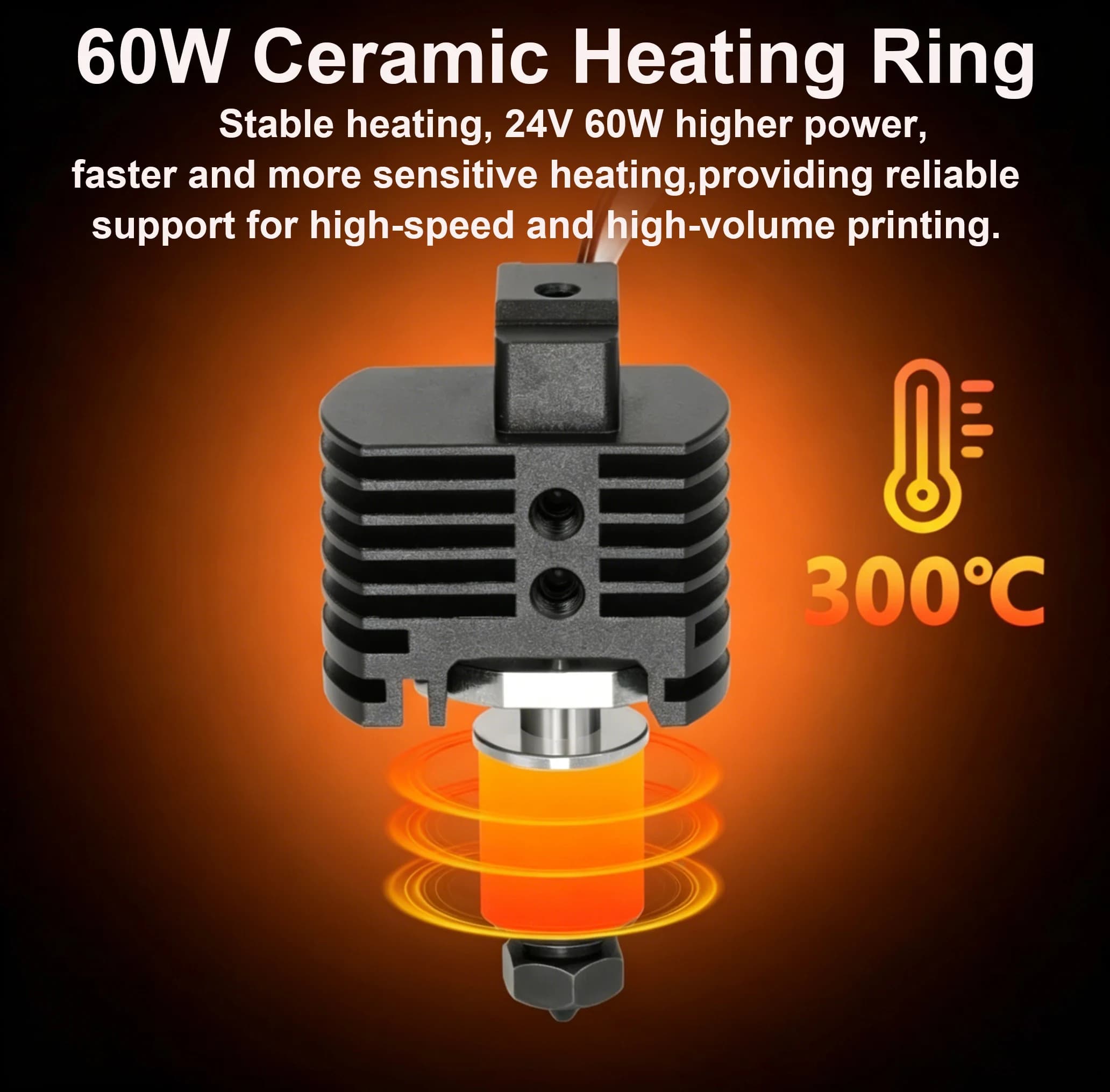 Upgraded Hotend Kit Hardened Steel V6 Nozzle Bimetal Throat Thermistor For Bambu Lab P1P P1S 3D Printer Print Head