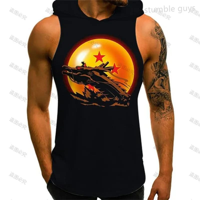 Completo Estivo da Uomo Anime: Gilet con Cappuccio Goku, T-shirt Goku, Kakarot, Vegeta Super Saiyan, Abbigliamento Sportivo e Streetwear