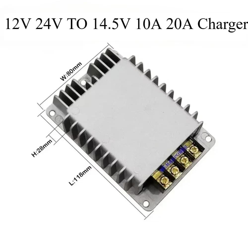 9V-32V 12V 24V to 14.5V 10A 20A step up DC DC Power Converter for Lithium ion liFePO4 Batteries for battery charger RVs Boat Car