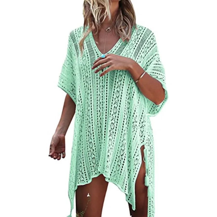 Costume da bagno estivo da donna HARHAY 2023, bikini da spiaggia con copricostume all'uncinetto