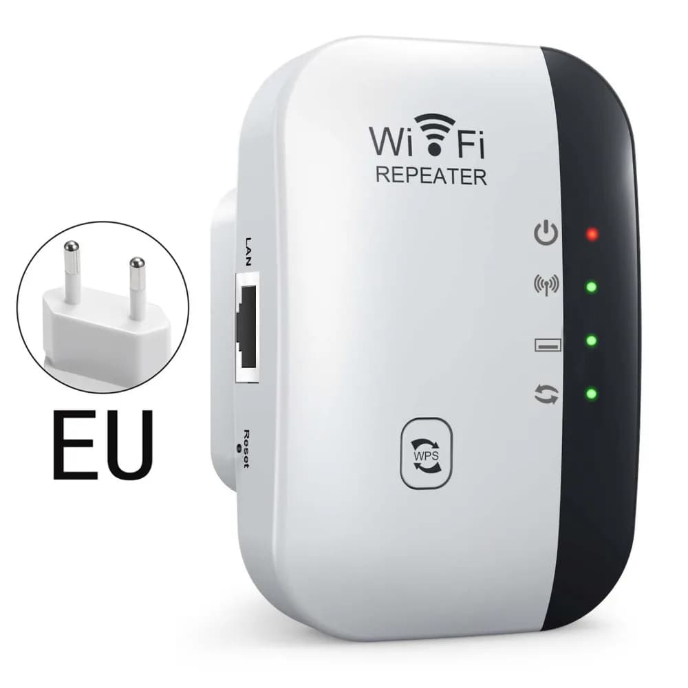 Ripetitore WiFi di Alta Qualità 300Mbps con 4/7 Luci, Amplificatore di Segnale Wireless 802.11bgn per Casa (US/EU/AU/UK)