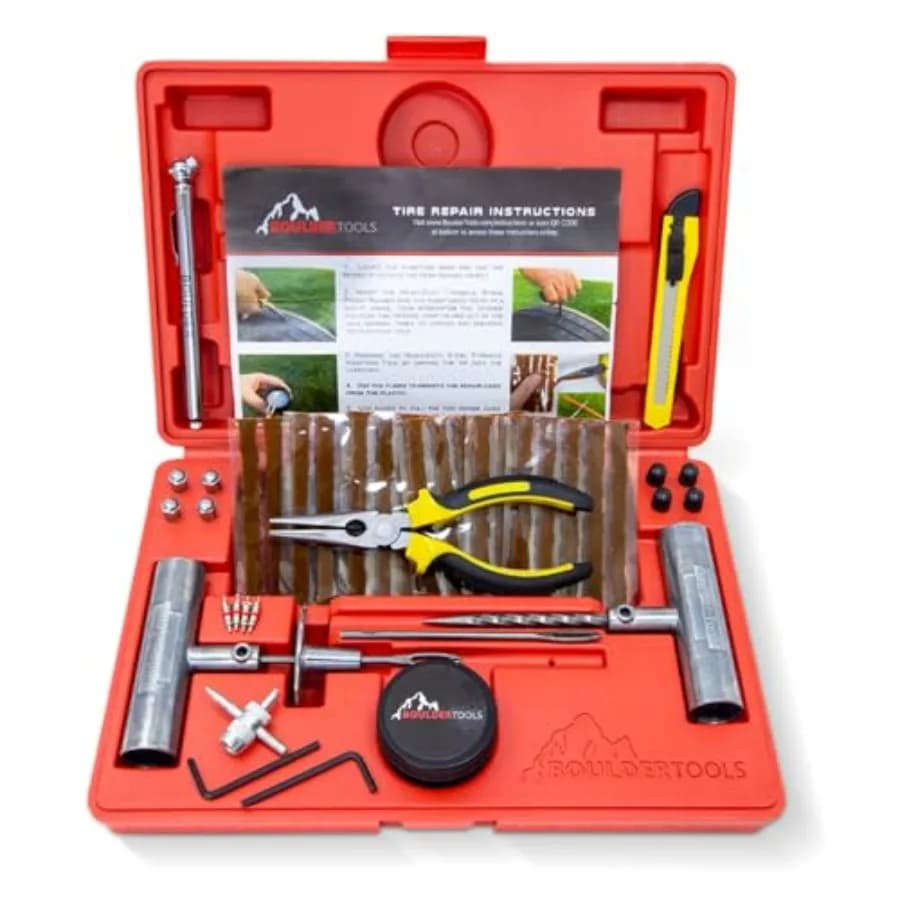 Set di Attrezzi Automobilistici Completo per Riparazione Valvole - Con Valigetta Portaoggetti - Per Auto, Camion, Moto e ATV