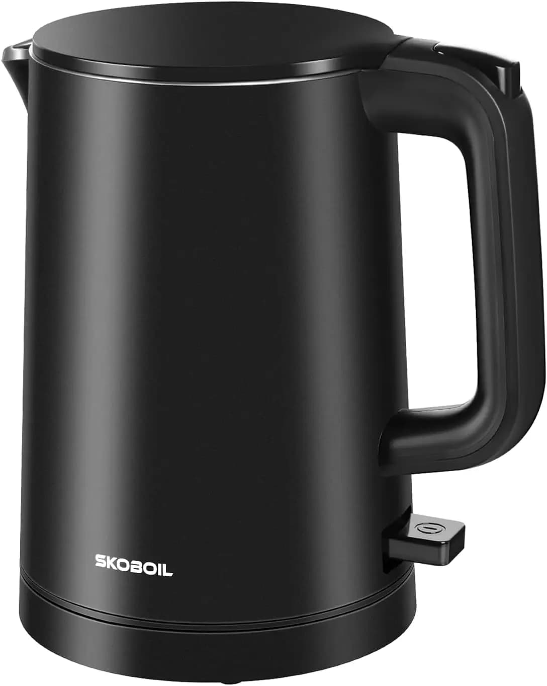Small electric kettle, 0.8 litre double wall stainless steel, quick boiling with automatic shutdown and boiling protection