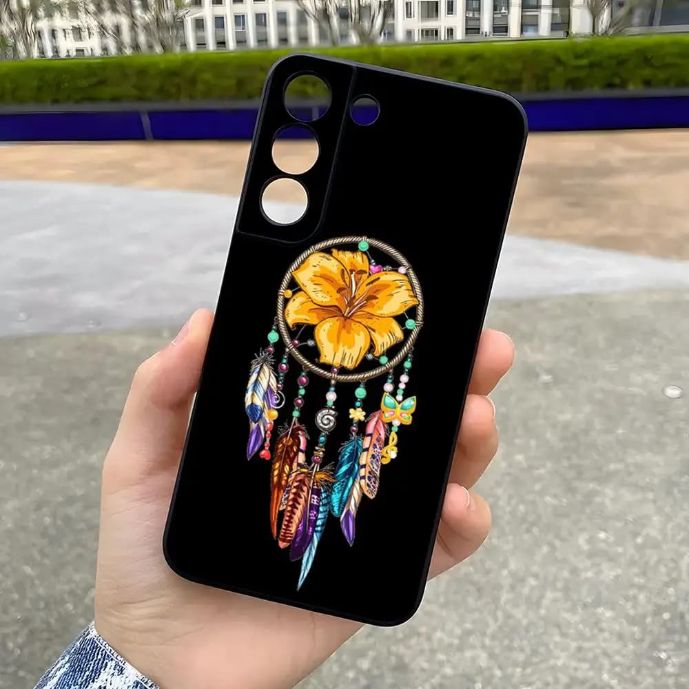 Feather Art Dreamcatcher Phone Case For Samsung S26 S25 Plus S20 S20 Plus S22 Ultra S23 FE S21 Plus S21 Ultra Soft Cover