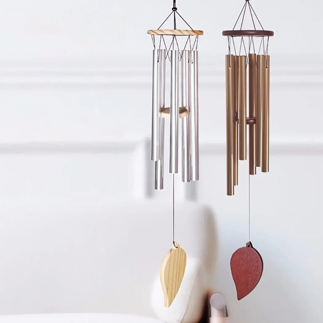 Silver 6 Tube Wind Chime Chapel Bells Wind Chimes Door Wall Hanging Ornament Home Garden Outdoor Decor Wind Chimes USEFUL