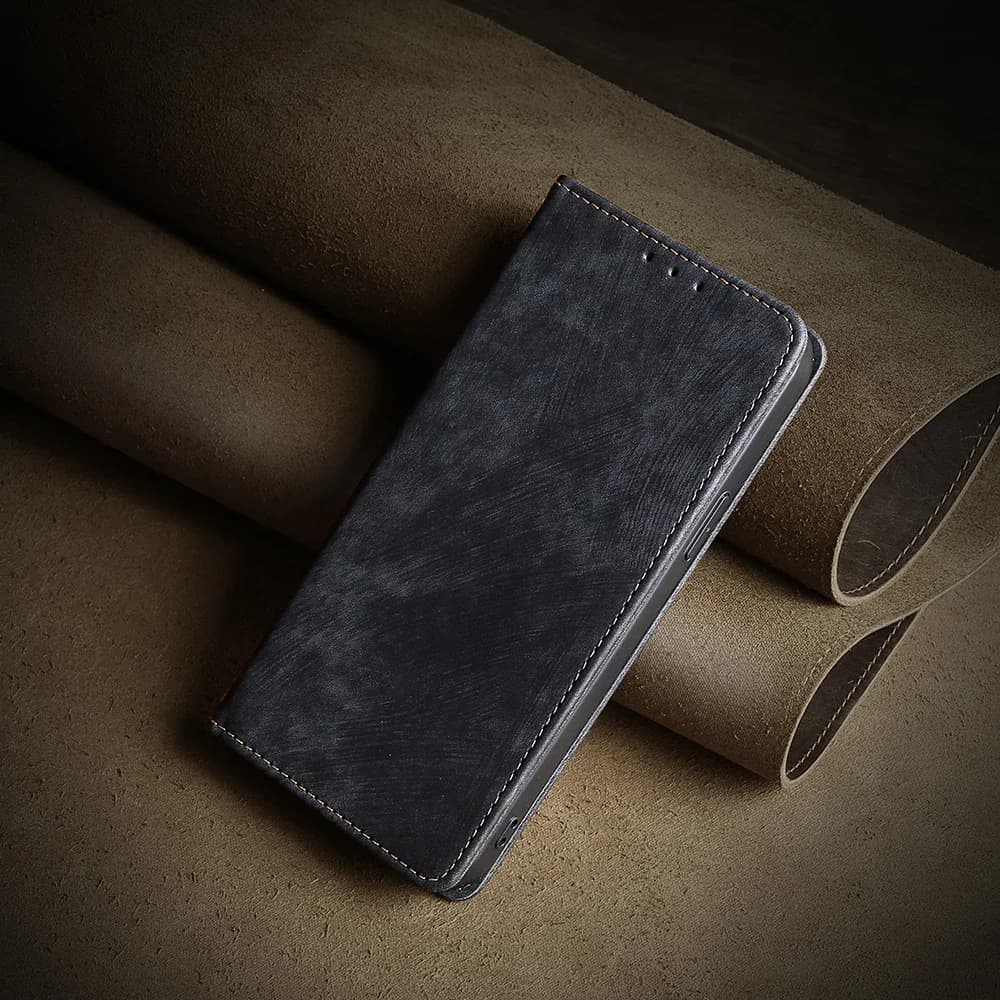 Custodia a Portafoglio Magnetica in Pelle per Xiaomi Poco X6 Pro 5G con Slot per Carte e Protezione RFID