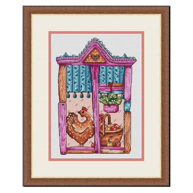 DIY Cross-stitch Kit Embroidery Material Pack Hand-Made Saga Window Sill Animal Theme August Collection