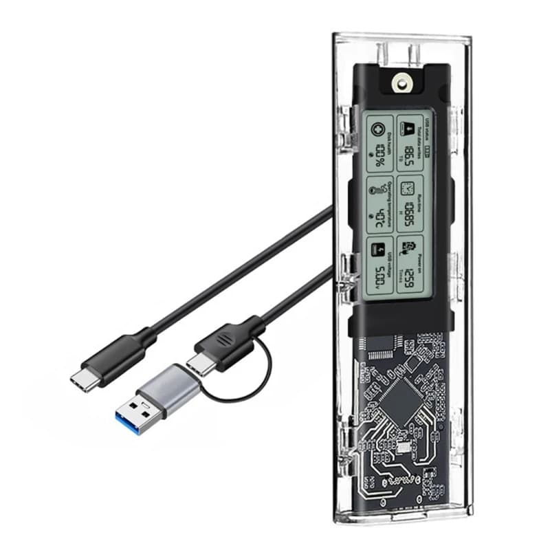 Custodia SSD con protocollo NVME NGFF trasparente USB3.2 TypeC 10Gbps PCIE SSD esterno Drop Shipping