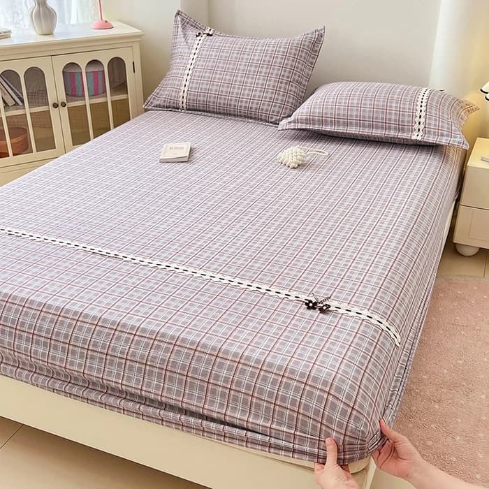 2025 New Style Class A in cotton and double layer of lace square gauze Bed hat Anti-slip lace bed cover