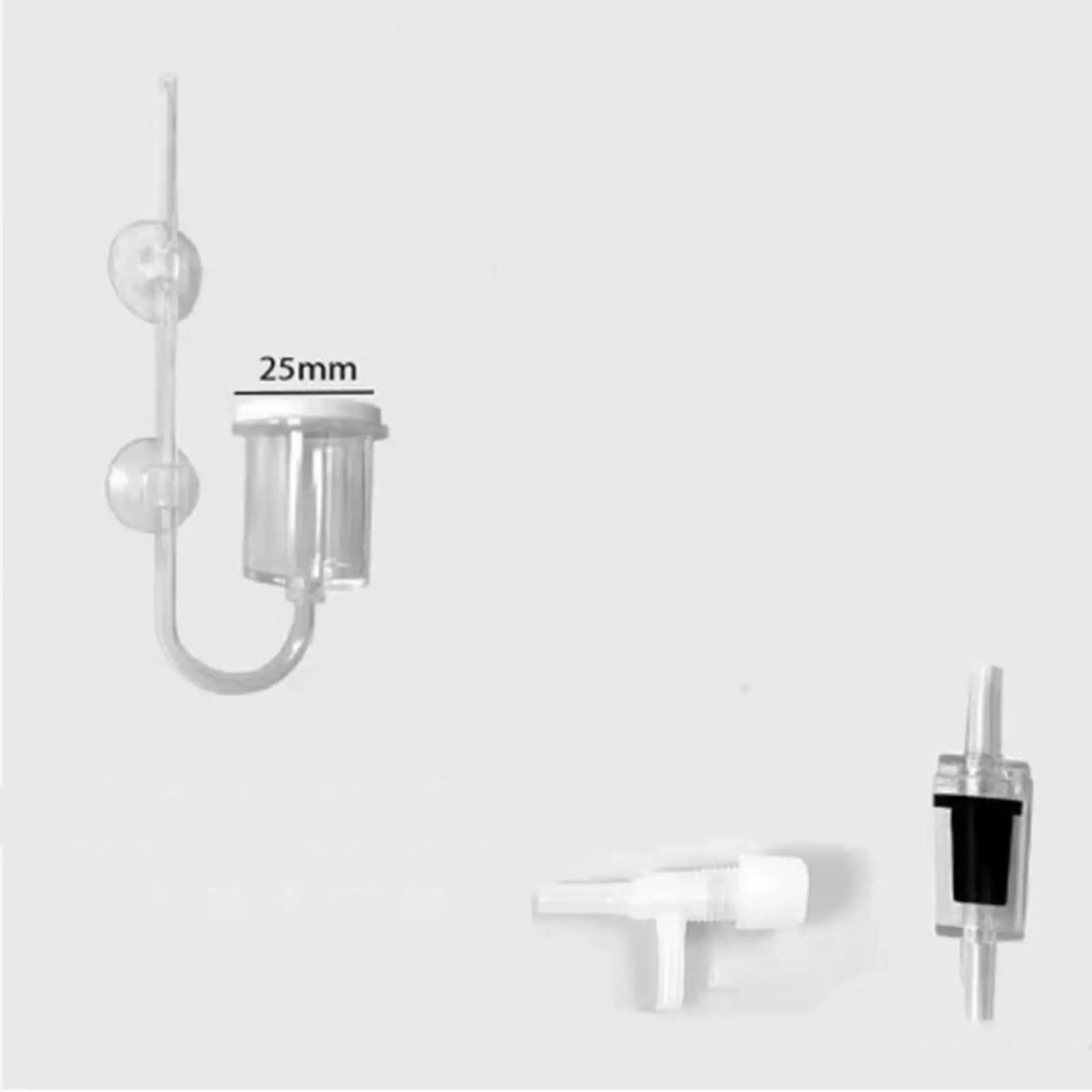 Aquarium CO2 Diffuser Clear Glass Integrated Bubble Counter 3.5cm for Fish Tank Plant Boosting