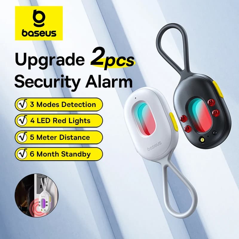 Baseus 2PCS Security Alarm Detector Update Sound Protection Sensor For Alarm Equipment Detector For Camera For Doors And Windows