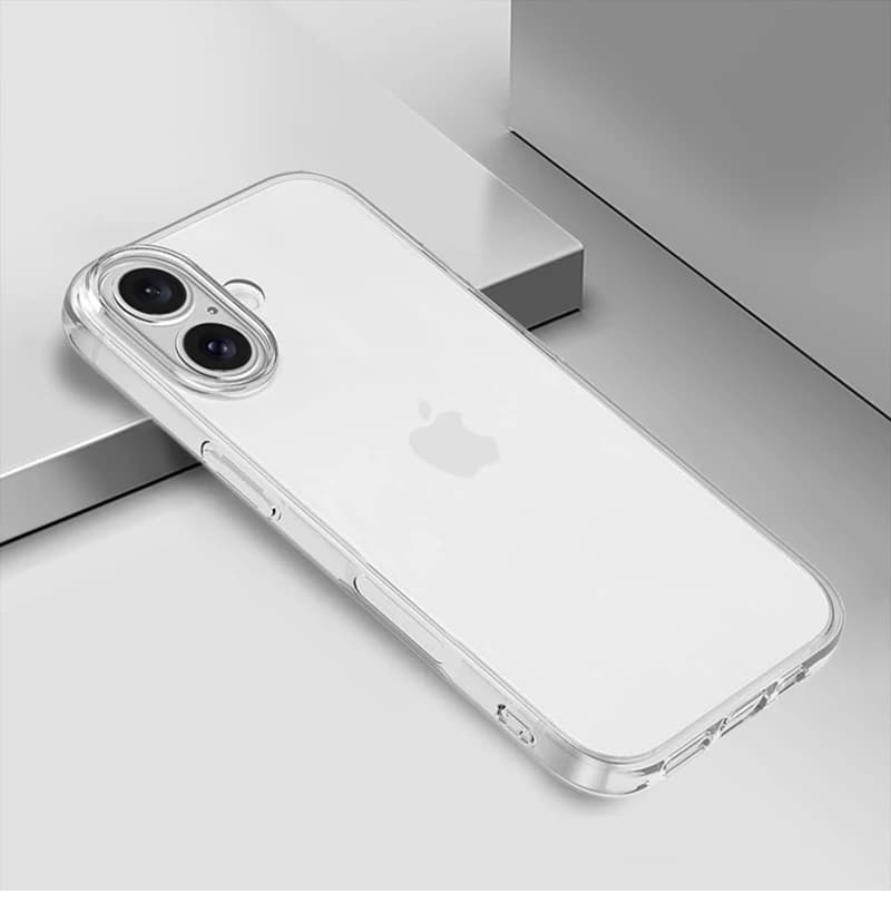 Custodia Protettiva Ultra Sottile in Silicone Trasparente TPU per iPhone 16 Pro Max Plus, Cover Cristallina