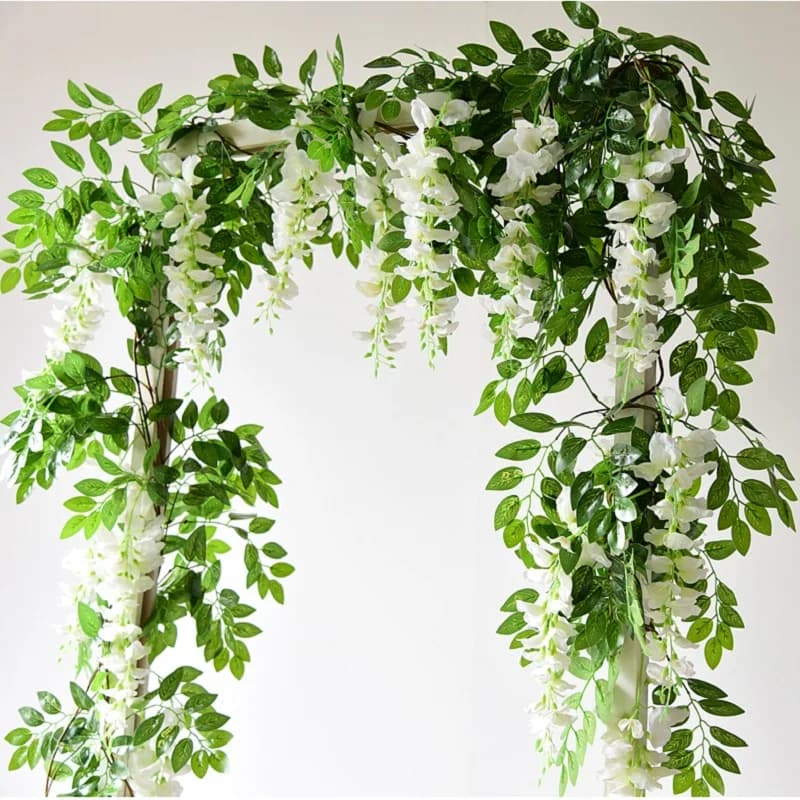 180cm wisteria artificial flowers screw flowers garland plants fake wedding arch garland decoration home garden decor supplies