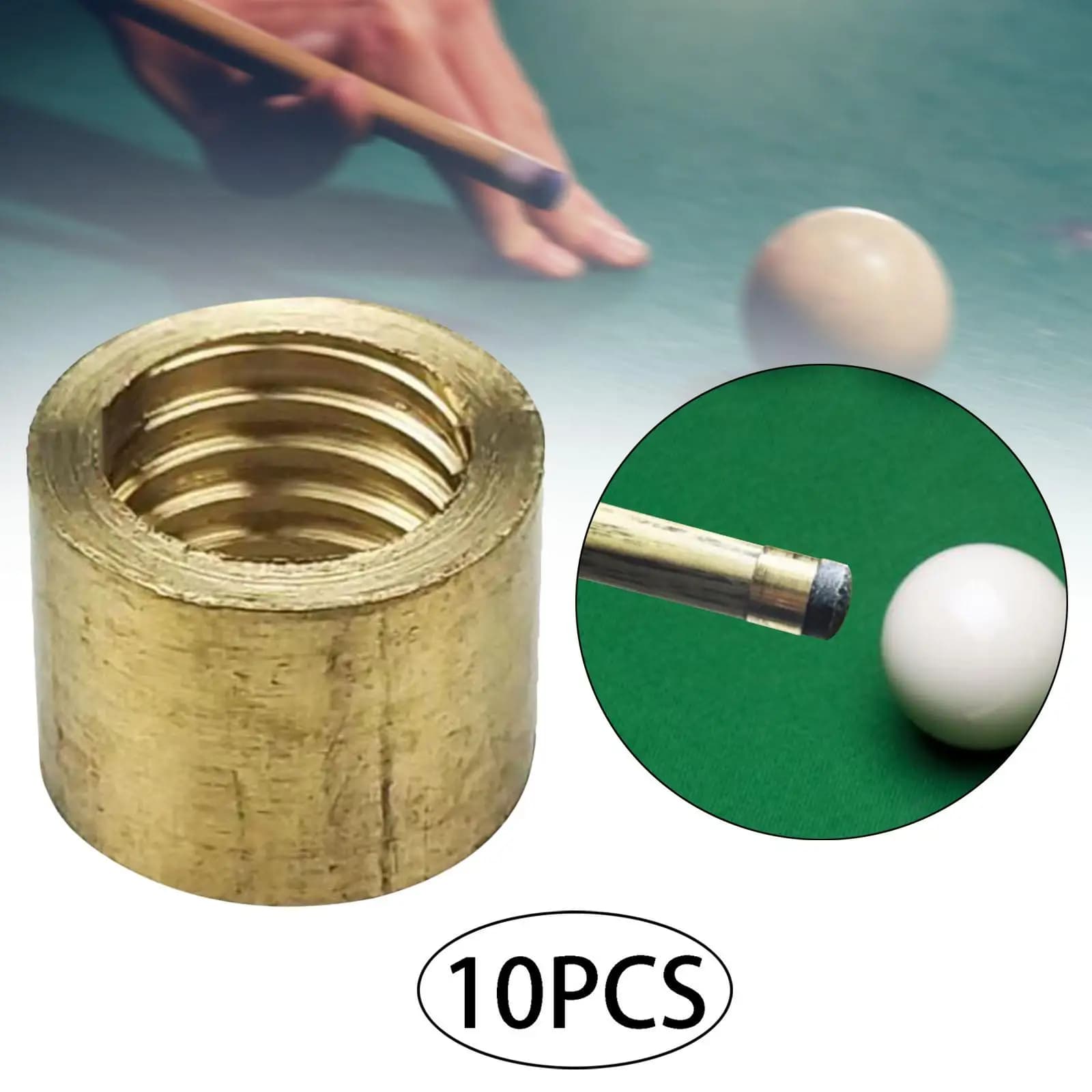 10mm Copper Billiard Cue Ferrule Tube Repair Tool Kit for Snooker Pool Cue Stick Professional Billiards Accessories