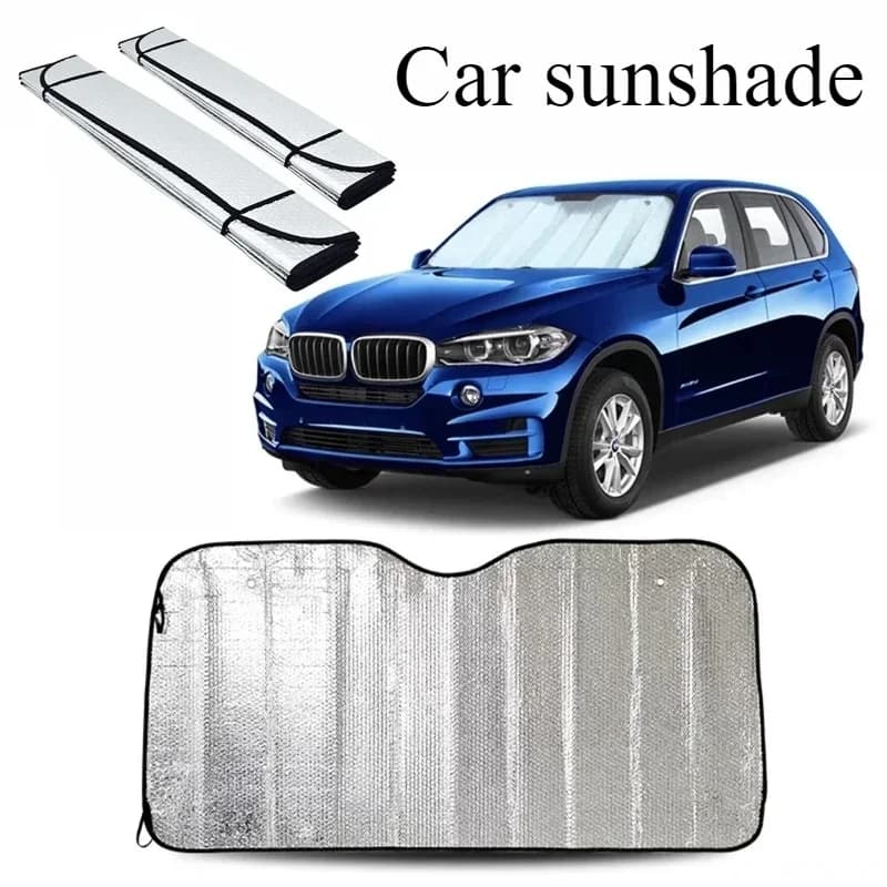 Parasole Auto Pieghevole Retrattile con Protezione UV - Tenda per Finestrini Anteriori e Posteriori + Copertura Visiera Parabrezza