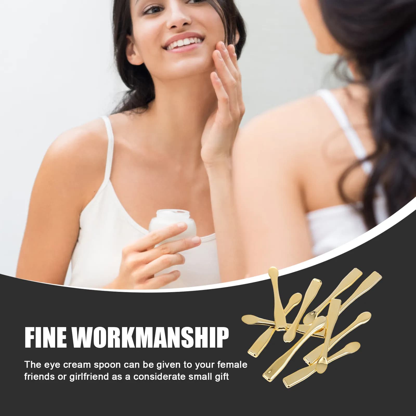 Set di 10 Cucchiai per Cosmetici, per Creme Viso, Campionatura, Miscelazione e Test di Lozioni, Idratanti, Sieri e Maschere