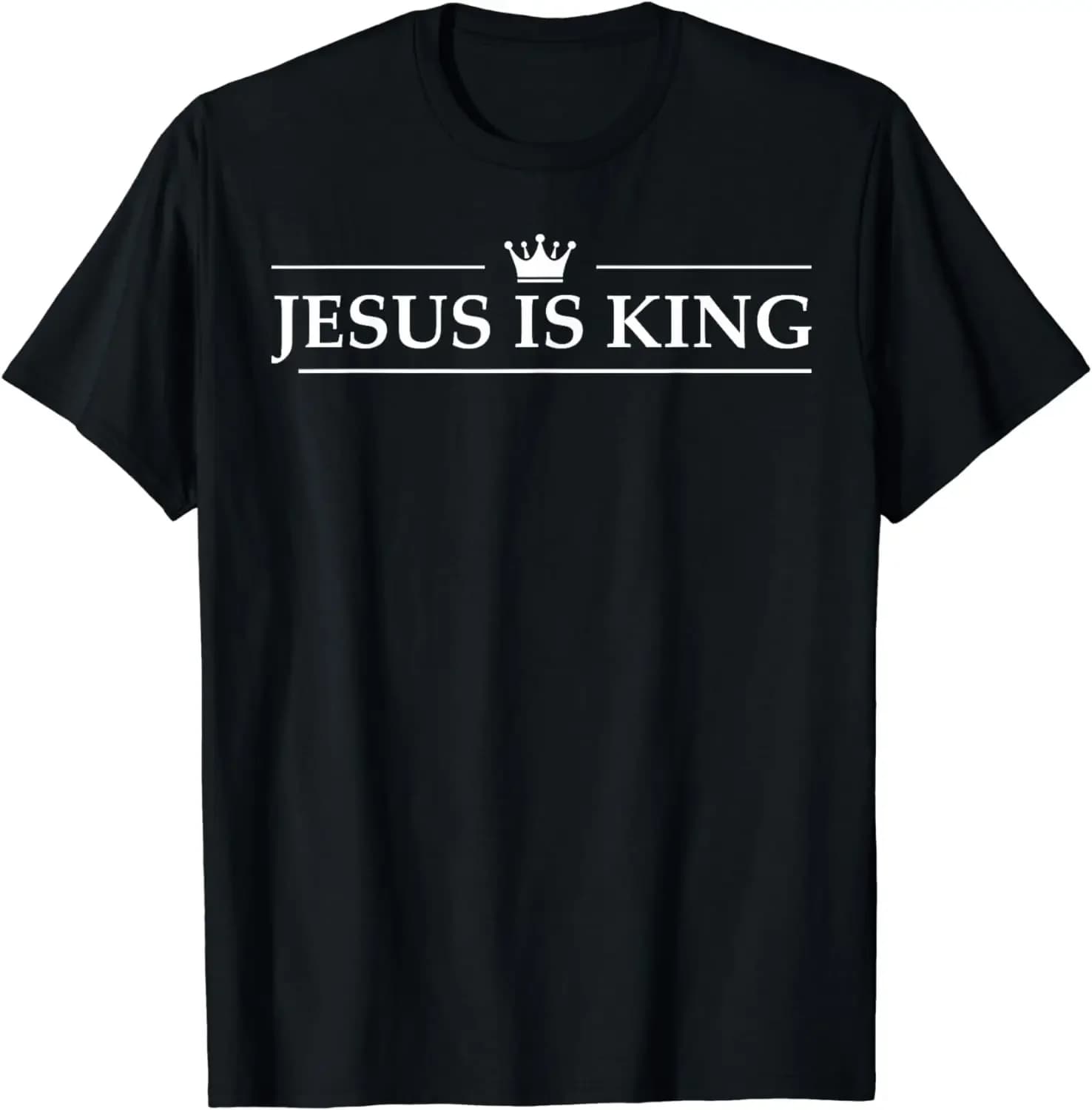 T-Shirt con Design 'Jesus Is King' in Stile Cristiano, Abbigliamento Casual da Strada per Coppie, Magliette per Uomo, Camisetas Streetwear