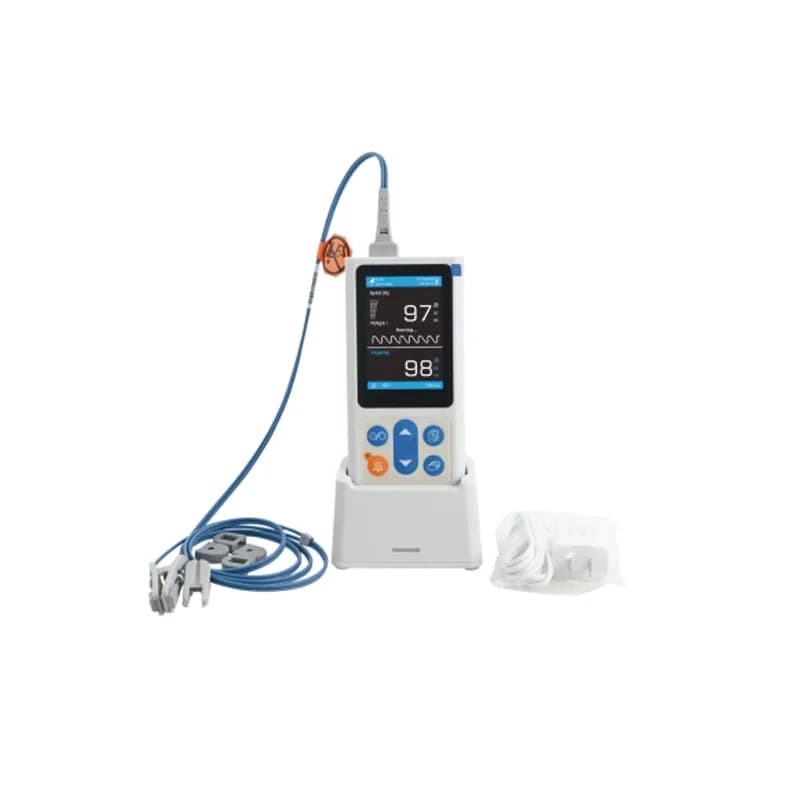 uPM60V Portable 3.5 Inch Veterinary Pulsometer with SpO2 and pulse rate for dogs, cats and horses (optional: ETCO2 and RESP))