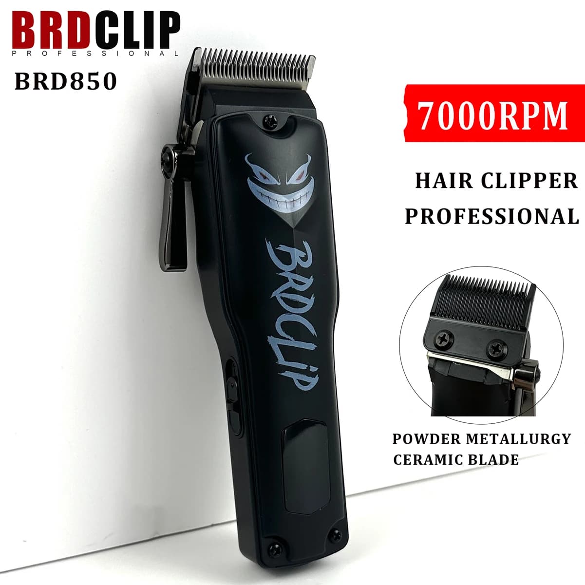 2024 new BRDCLIP 850 professional haircuts powder metallurgy blade barber haircuts salon oil head Trimmer cut for man