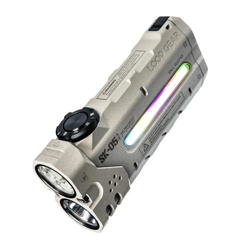 Multifunctional flat LED torch MAO 4360 lumen Rechargeable lighthouse with magnetic tail for excursions Patrol for daily transport