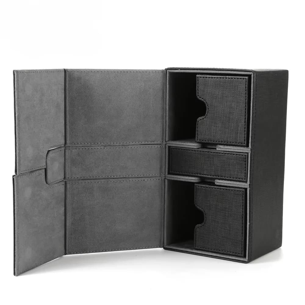 Scatola Portacarte in PU da 200+ Pezzi, Organizzatore Portatile per Carte da Gioco e Tarocchi - Protezione per Carte