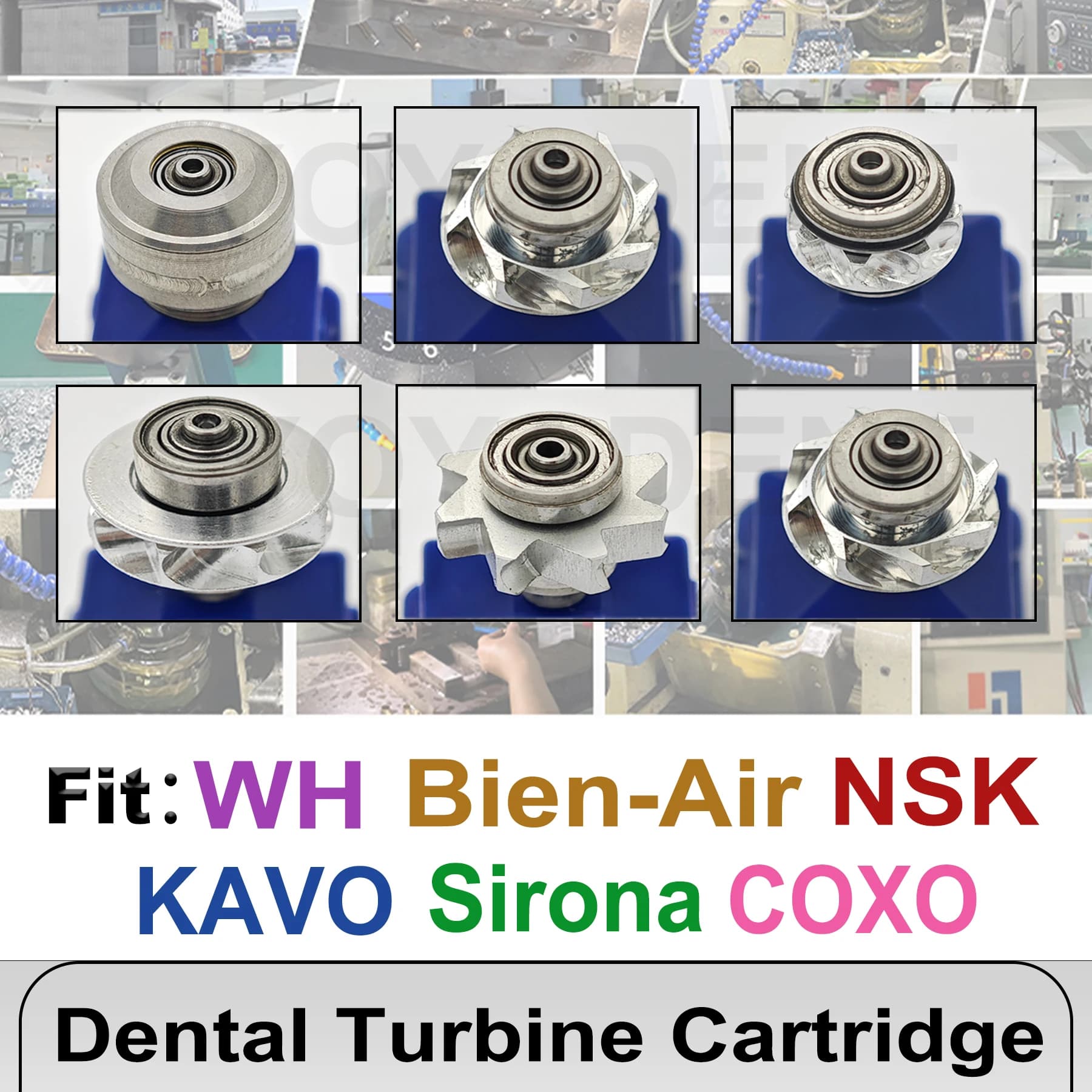 Rotori per Turbine Dentali con Cuscinetti in Ceramica, Cartuccia Rotore Compatibile con Manipoli ad Alta Velocità WH NSK KAVO COXO SIRONA e Strumenti a Testa Torcida