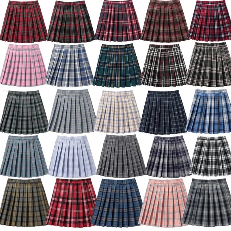 Gonna a pieghe scozzese estiva con gonna coreana Jk Uniforme scolastica giapponese Preppy A Line Minigonne