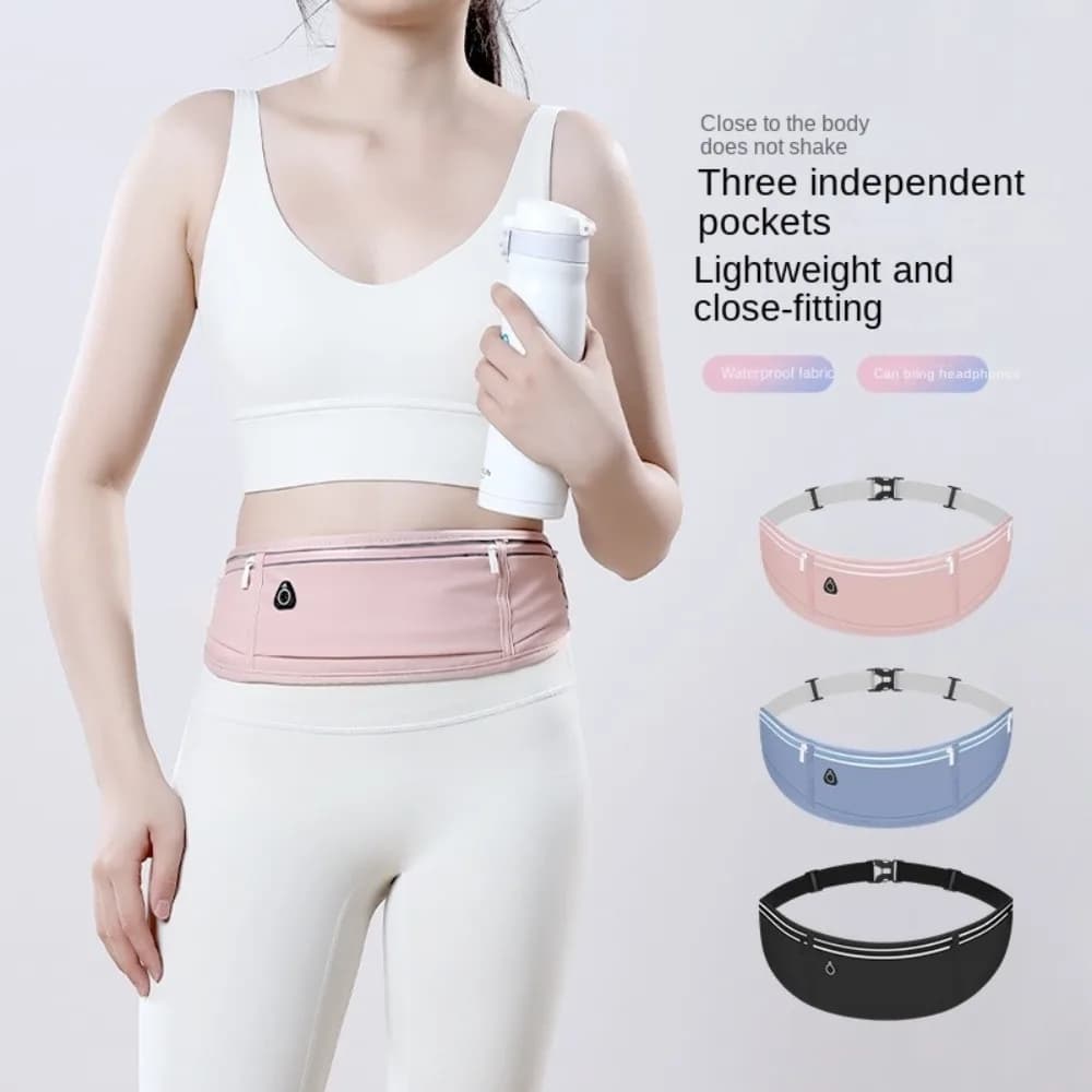 Multi-function Waterproof Running Waist Bag Invisible Lightweight Sports Belt Bag Breathable Reflective Strip Waist Pack Men