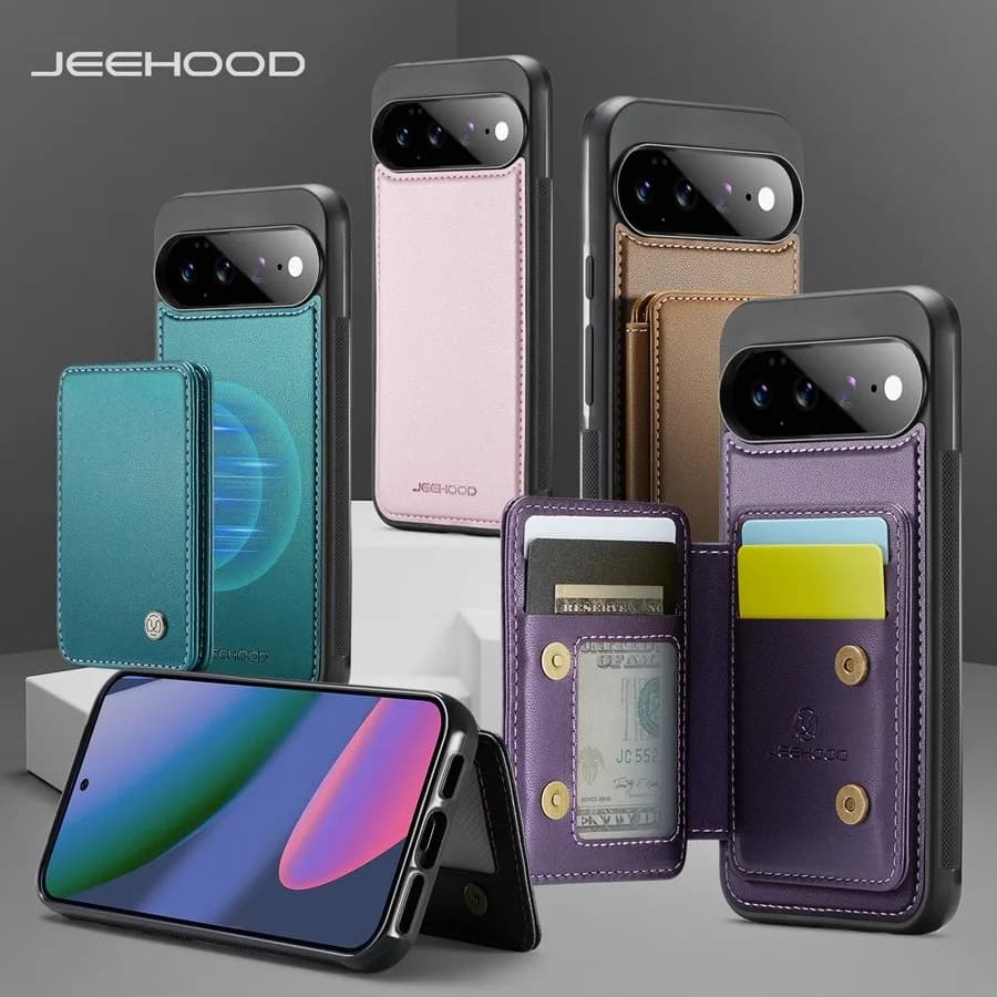 For Google Pixel 9 10 11 Pro Xl 9a 10a Magnetic Detachable Wallet Phone Case With Rfid Card Holder Wireless Charging Compatible
