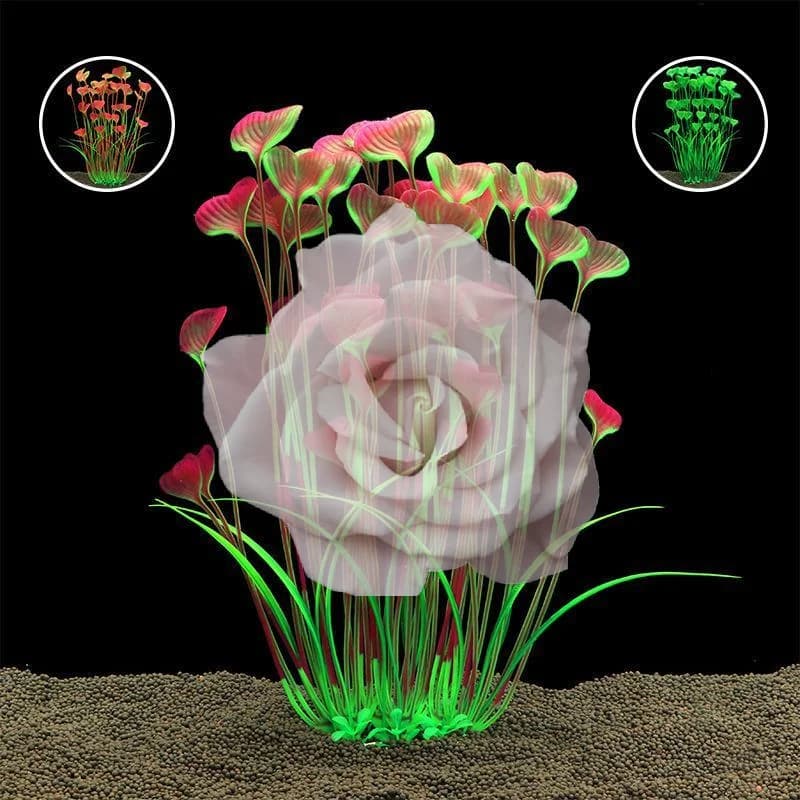 Popular Realistic Artificial Aquatic Plants Lifelike Vivid Look Easy to Clean Ornament for Home Desktop Small Fish Tank Decor